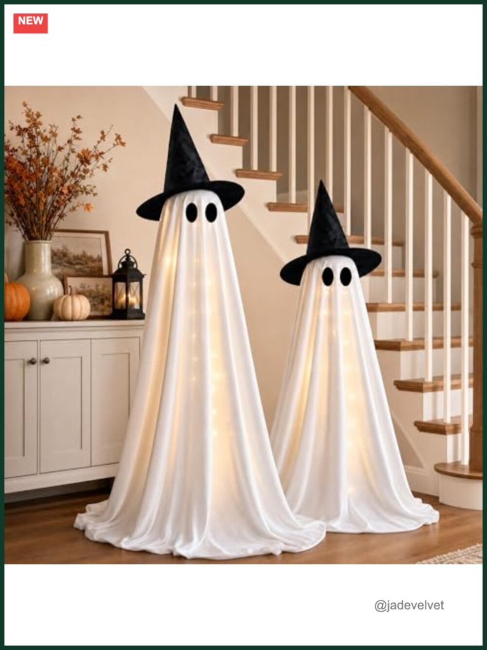 Light Up Ghosts Halloween Decor 2 Pack Indoor LED